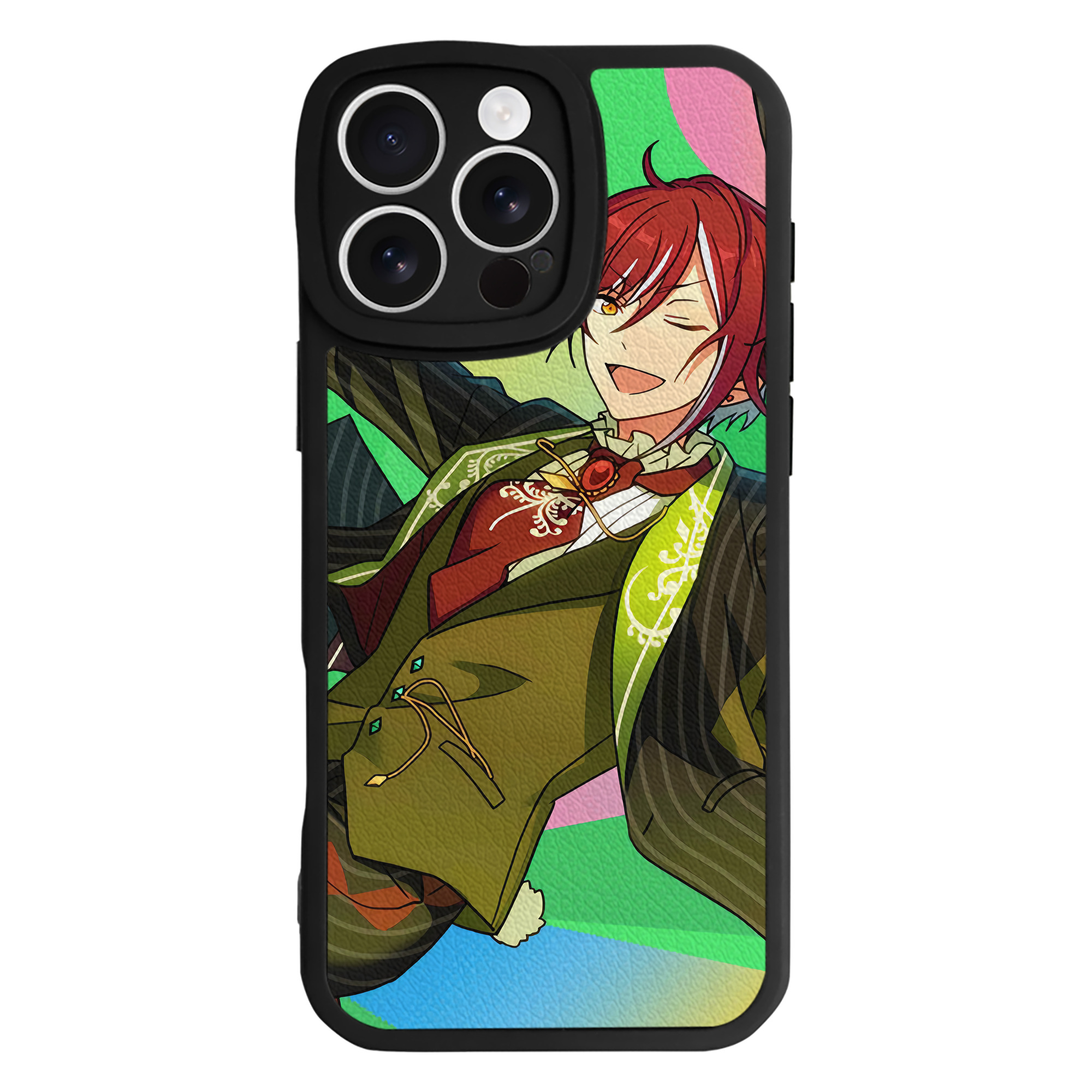 （画像用） あんさんぶるスターズ! Ensemble Stars 【iPhone 16シリーズ対応】シリコンスマホケース（レザー調） 材質：シリコン